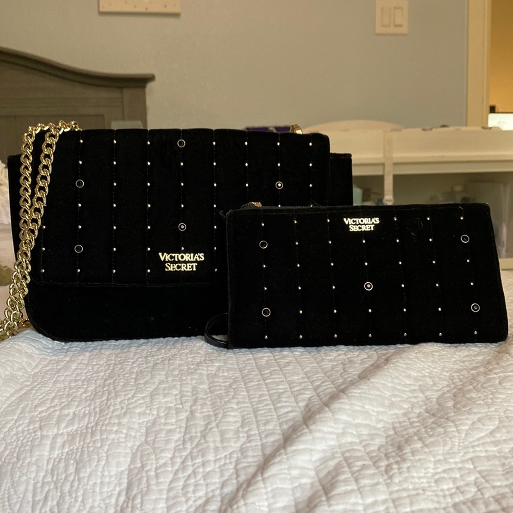 ✨All Black Velvet VS Purse & Wallet✨